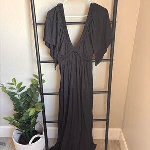 Free people beach Black Maxi Dress